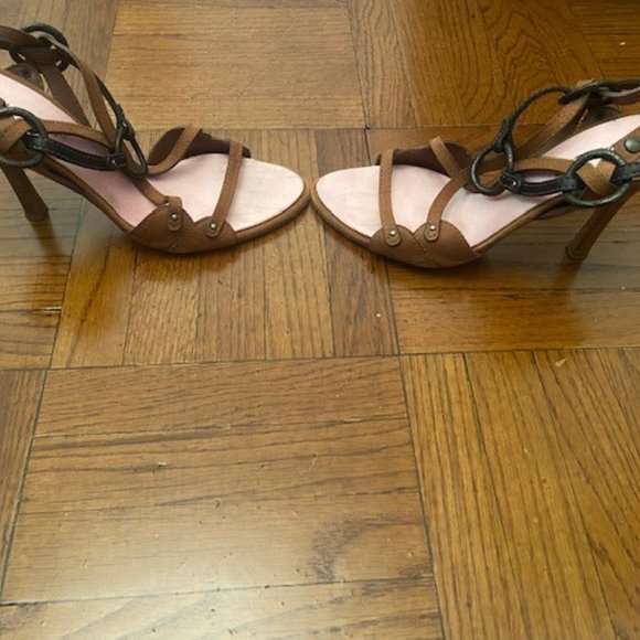 DSQUARED Strappy Brown Heels - Picture 3 of 5